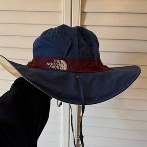 The North Face Navy and Burgundy Men's Hat